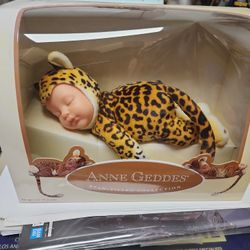 Anne Geddes Bean Filled Collection Tiger Sleeping Baby Doll