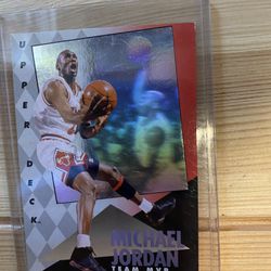 Michael Jordan 1992-93 Upper Deck Team MVP Holograms #4 Chicago Bulls - Great Condition