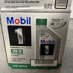 Mobil 1 Full Synthetic Oil 10W-30 New 6 Quart Box 