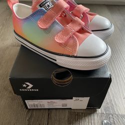 Toddler Girls Converse Chuck Taylor All Star Rainbow Ombre Shoes Size 9
