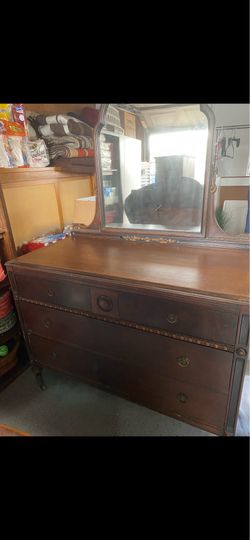 antique dresser with mirror