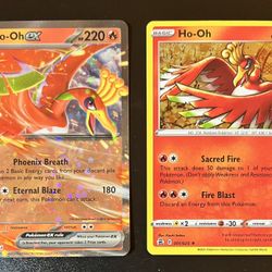 2 Pokemon Ho-oh Full Art Holo & Holo Celebrations