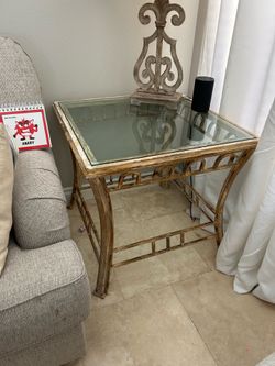 Antique Gold End Table