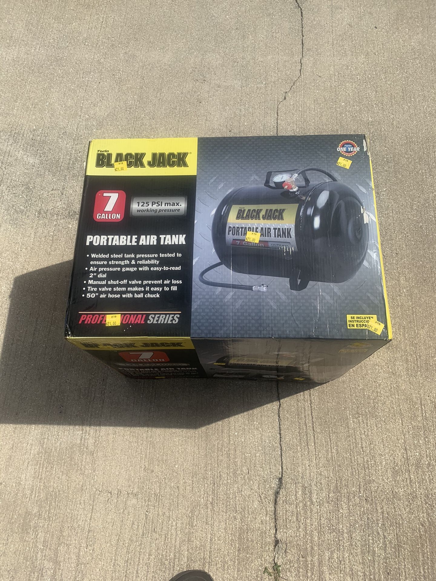 Blackjack portable air tank