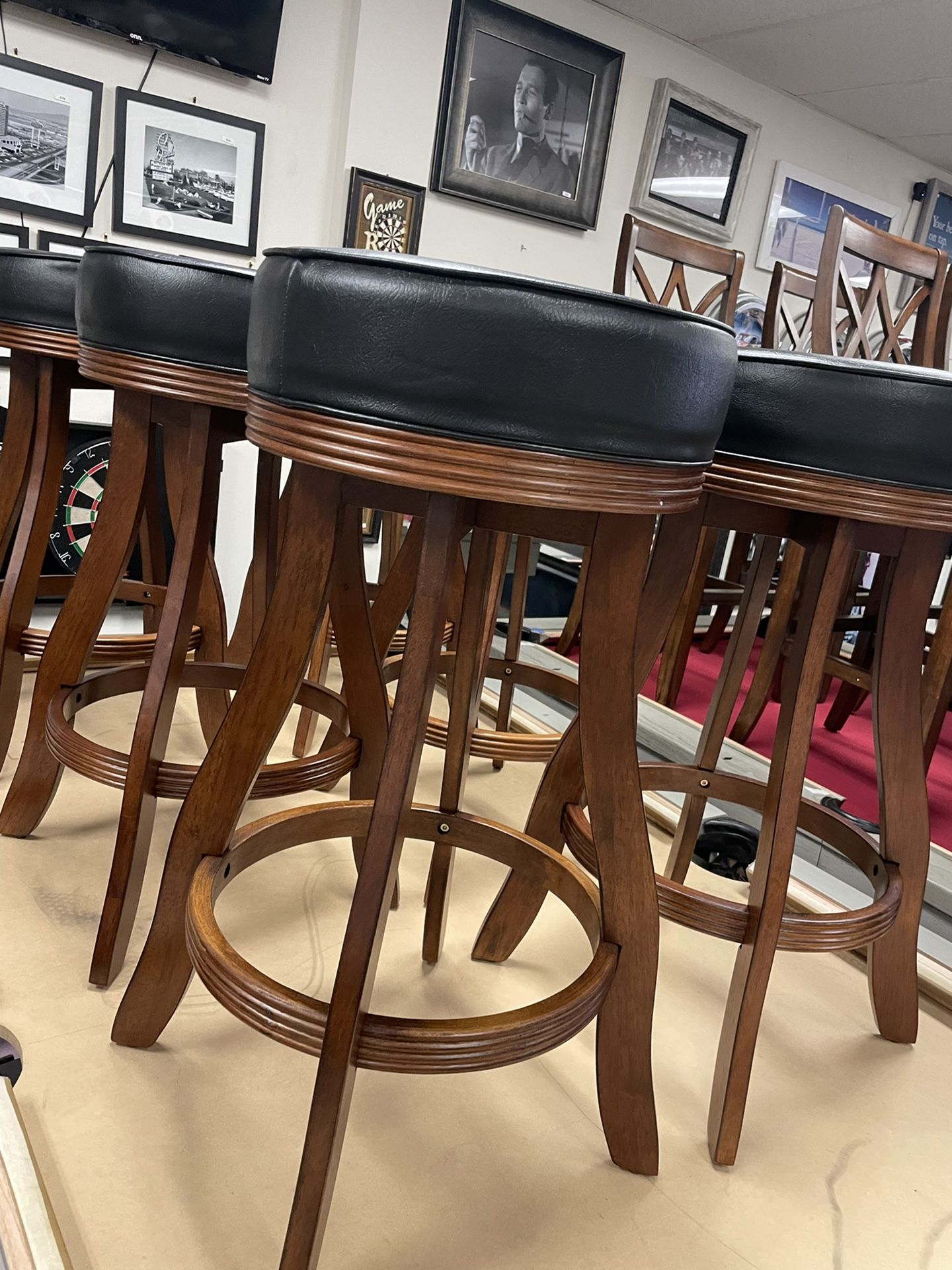 Bar Stools With Swivel - ($120 Each) American Heritage - CHIEF BILLIARDS ( Great With Pool Table , Arcade)