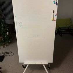 Double-sided rolling whiteboard