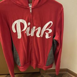 Pink Brand Zip Up Hoodie