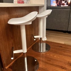 Ikea JANINGE Bar stools, white, 2 pieces.