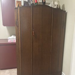 Vintage Turn-of-the-Century Camphor Wood Armoire
