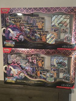 Paldean Fates Great Tusk ex & Iron Treads ex Premium Collection