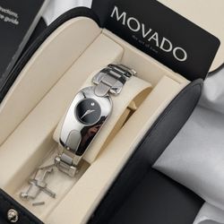 🖤🩶💎Authentic Movado Museum Ladies Stainless Steel Wrist Watch⌚