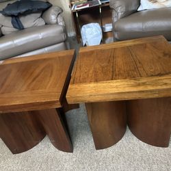 Set Of 2 Teak Tables