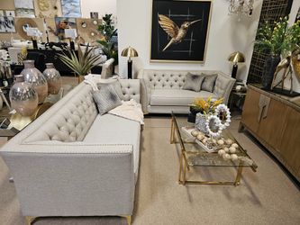 Today Only: Modern Chesterfield Sofa & Loveseat Set – Final Sale $1,679!