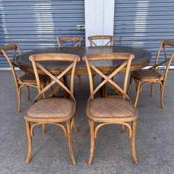 French Country Dining Set - Table & 6 Chairs