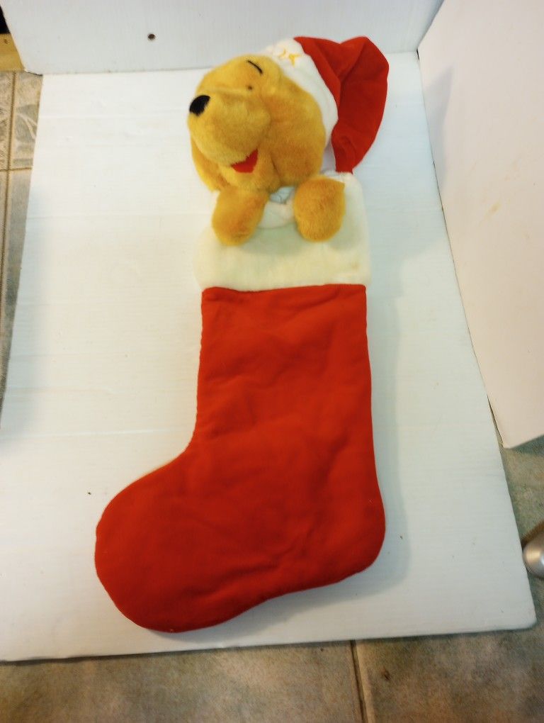 Winnie The Pooh Plush Christmas Stocking