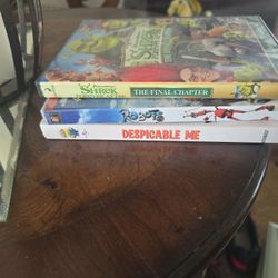 ROBOTS, SHRED FOREVER AFTER and  DESPICABLE ME DVD 