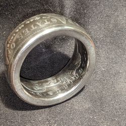 1889 Silver Dollar Ring Size 121/2