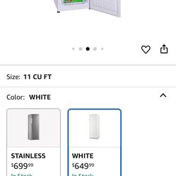 Deep Freezer Hamilton Beach Upright White 