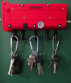 3D printed Honda k20a valve cover key ring holder