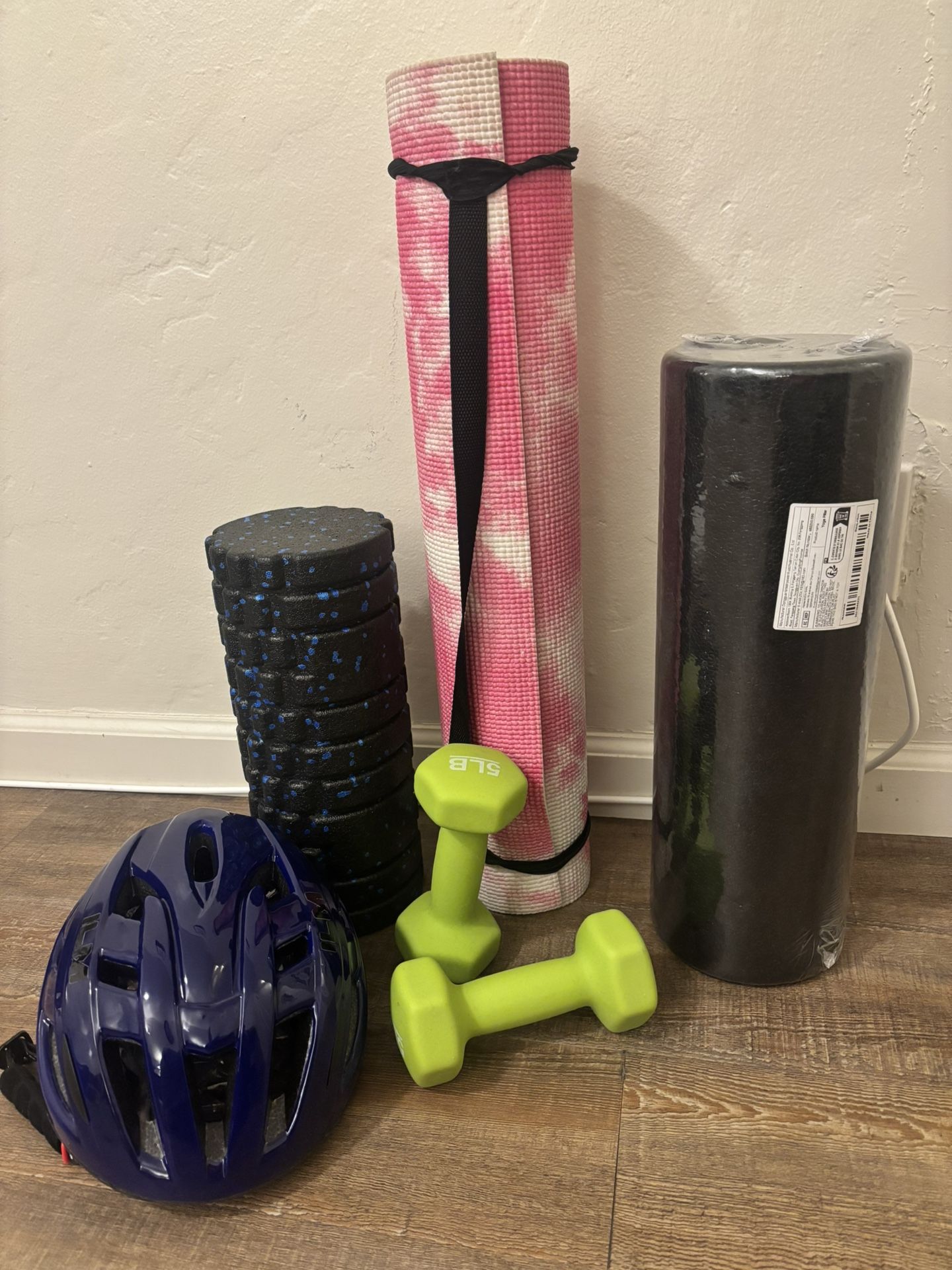 Yoga mat, Dumbbells And Massage Form