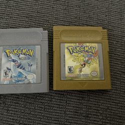 Authentic copies of Pokemon Silver & Pokemon Gold for Nintendo Gameboy