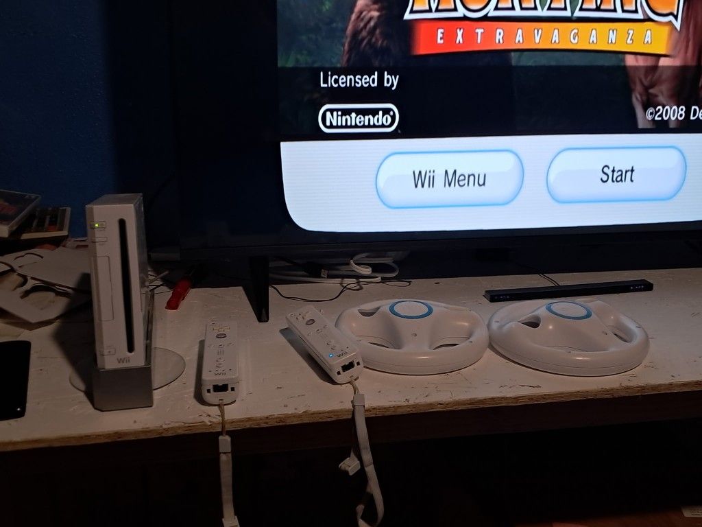 A Wee Two Nunchucks Two Controllers Two Steering Wheels And 19 Games
