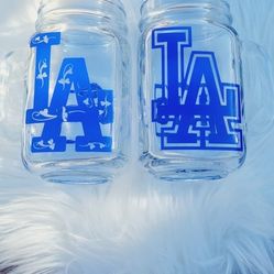 His & Hers Dodger Glass Mugs