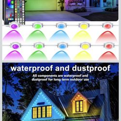 INZIDOL Permanent Outdoor Lights,200FT RGB Eave Light,IP67 Waterproof Lighting for House, Smart LED with App/Remote Control for Outdoor Decor,Garden D