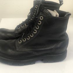London Underground UK England Men’s Black Leather Stormer Boots Size 10M