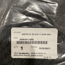 Never Opened Black Impreza Floor Mat