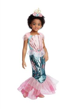  Mermaid Costume with Sequined Tail Size Medium 7/8