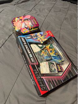 Hops Zacian EX Box and Mega Clefairy Tin.