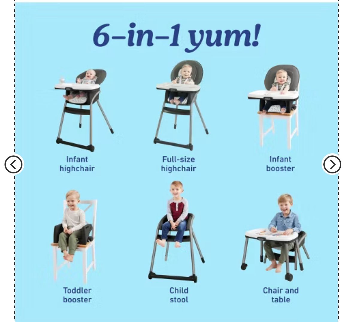 Baby Chair And Table 6 In One