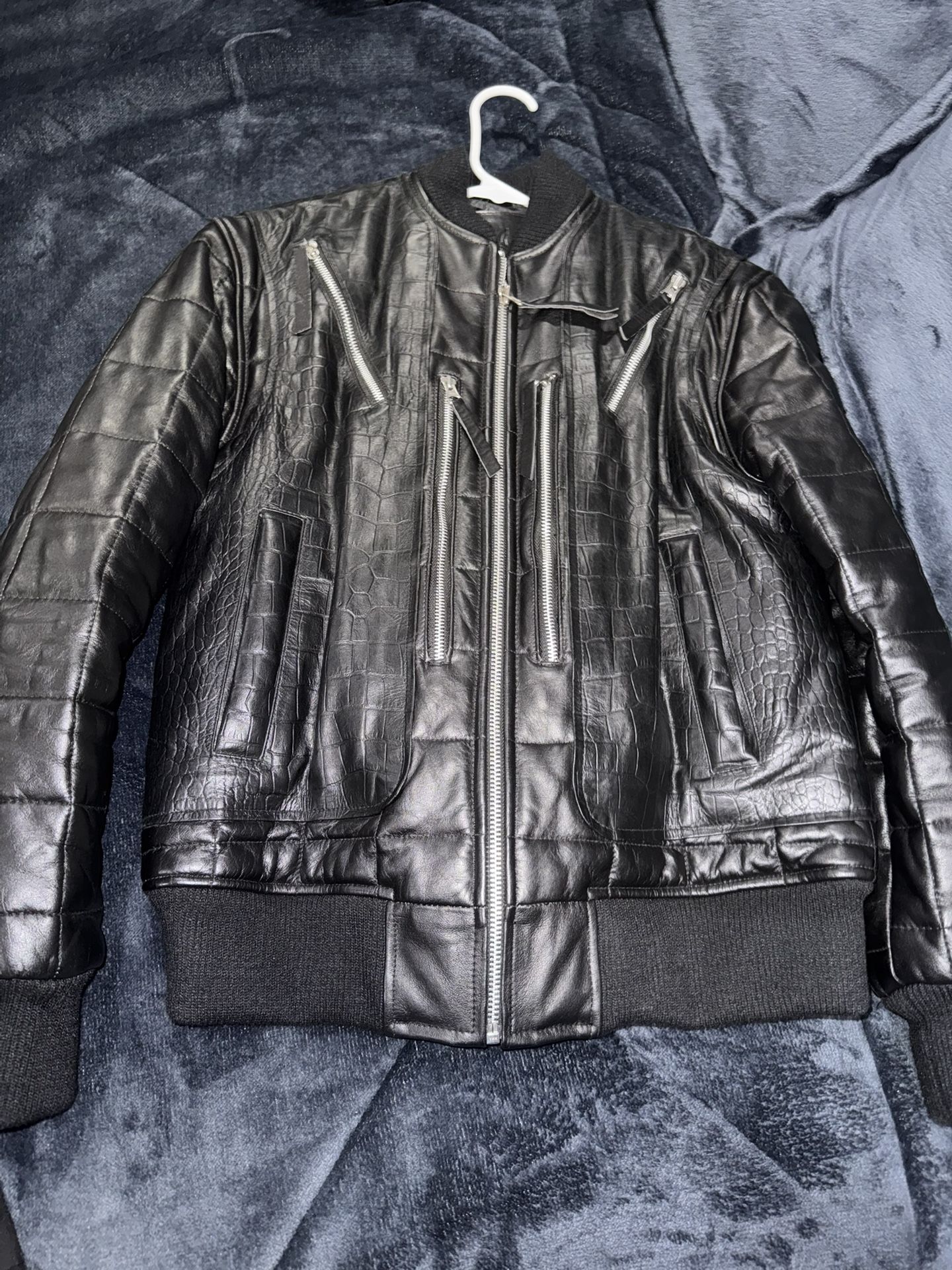 Men’s leather jacket size small 
