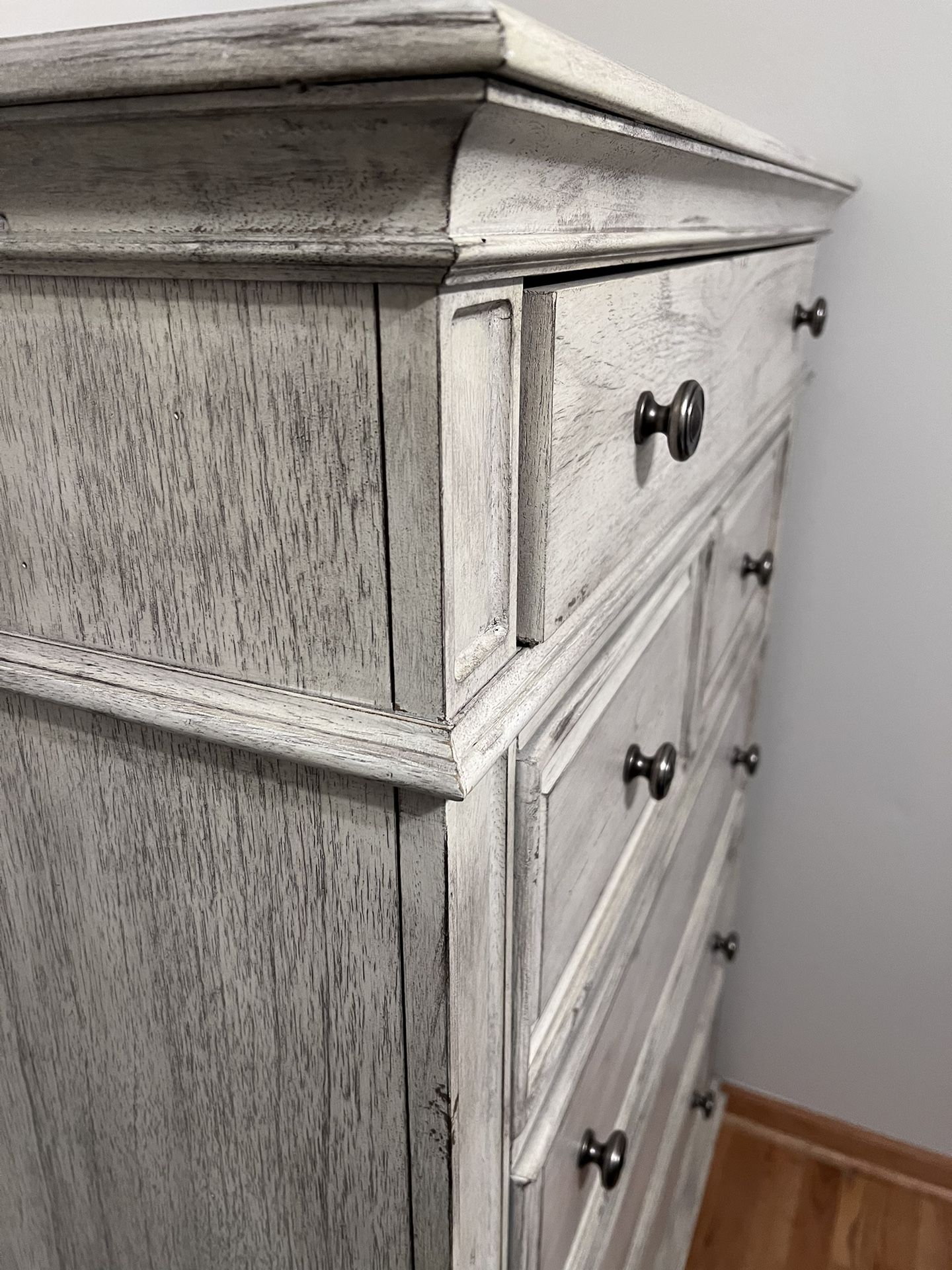 Vintage Grey Bedroom Set Queen Bed (New)