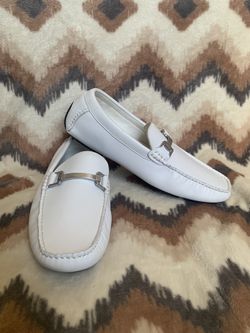 Kenneth Cole White Mens Sound Bit Driving Loafers Size 7.5