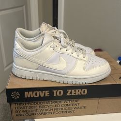 Nike Dunk Low Next Nature “White/Sail” Women size 8, Men size 6.5