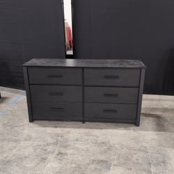 Ameriwood HOME Dark Grey Six-Drawer Dresser
