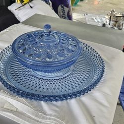 Beautiful Glass Plate And Bowl