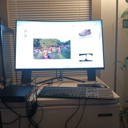 Dell Optiplex7080 With Windows 11, And Acer 27 Inch Curved Gaming Monitor 