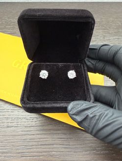 925 Sterling silver VVS1 Moissanite Earrings