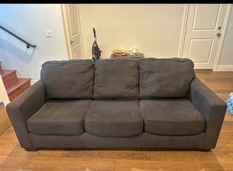 Gray Fabric 3-Seat Sofa