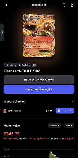 Pokémon Charizard-EX 11/106 PSA GRADE 10