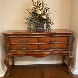Elegant Solid Wood French Provincial Console Table / Buffet – 57”