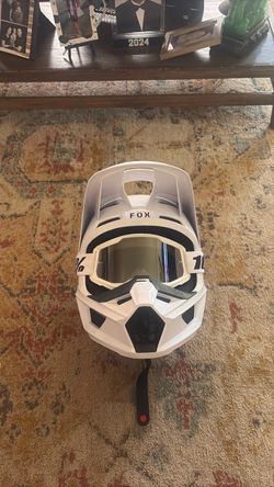 full face fox helmet + 100% goggles