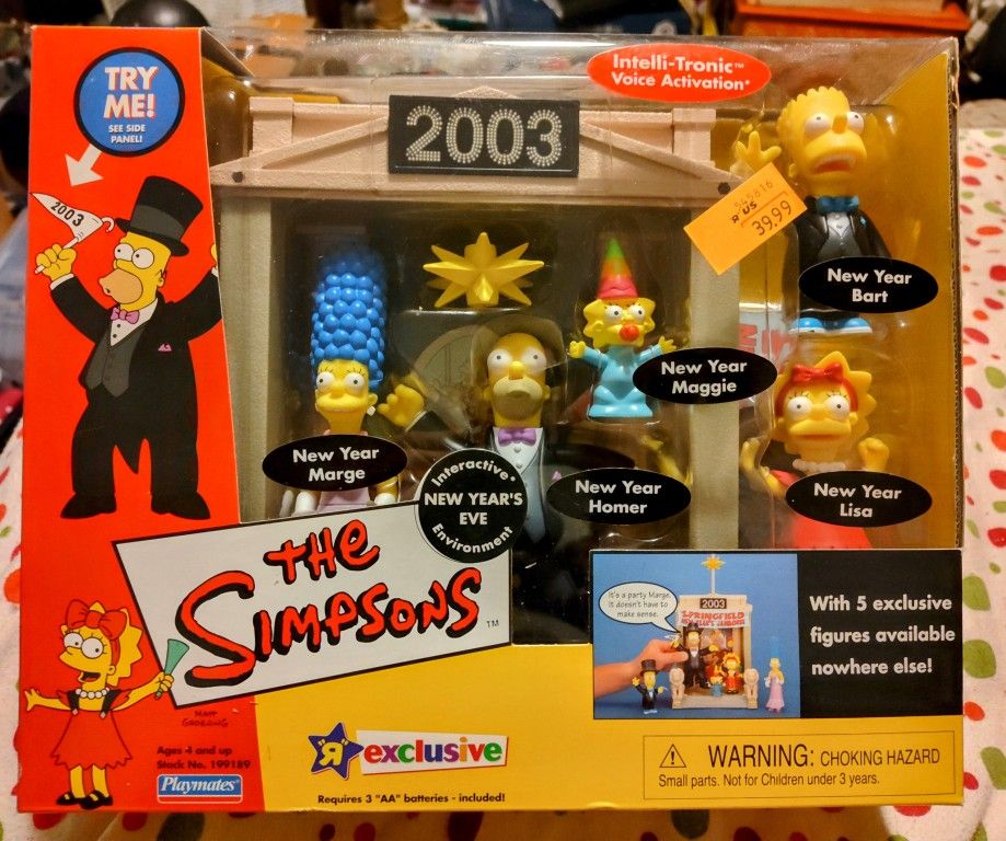 Vintage Simpsons Boxed 2003 New Year Eve Party Environment