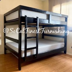 Full Bunk Bed With Mattresses 