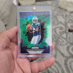 Anthony Richardson Green Prizm Break Rookie Prizm Football Card