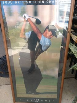 Tiger Woods 2000 British Open Champion Framed Poster
