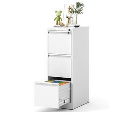 G-File Cabinet, Vertical File Cabinets with Lock for Home Office,Heavy Duty Office Steel Filing Cabinet for Hanging Letters/Legal/A4, Assembly Require